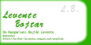 levente bojtar business card