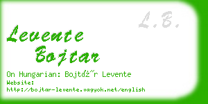 levente bojtar business card